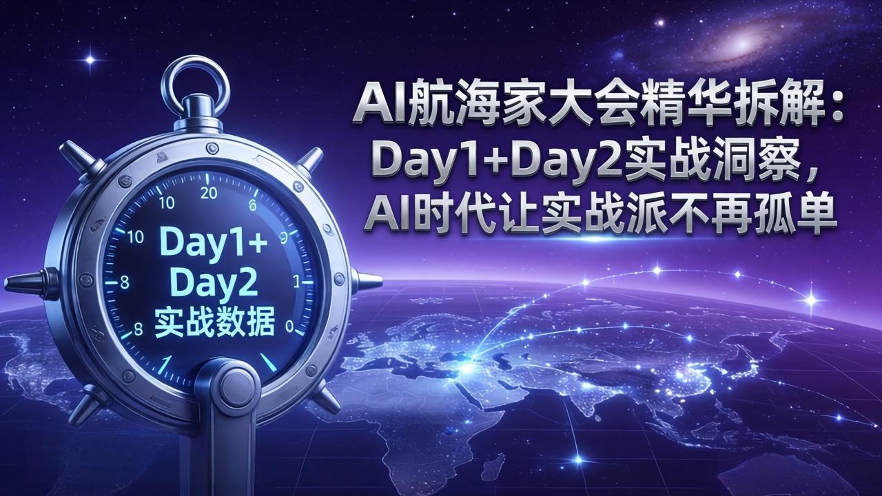 （17867期）AI航海家大会精华拆解：Day1+Day2实战洞察，AI时代让实战派不再孤单_豪客资源创业项目网-豪客资源_豪客资源库
