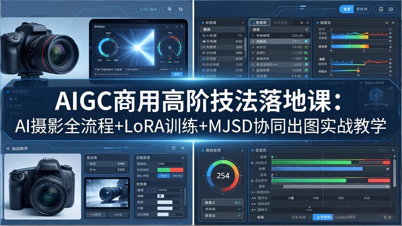 （18254期）AIGC商用高阶技法落地课：AI摄影全流程+LoRA训练+MJSD协同出图实战教学_豪客资源创业项目网-豪客资源_豪客资源库