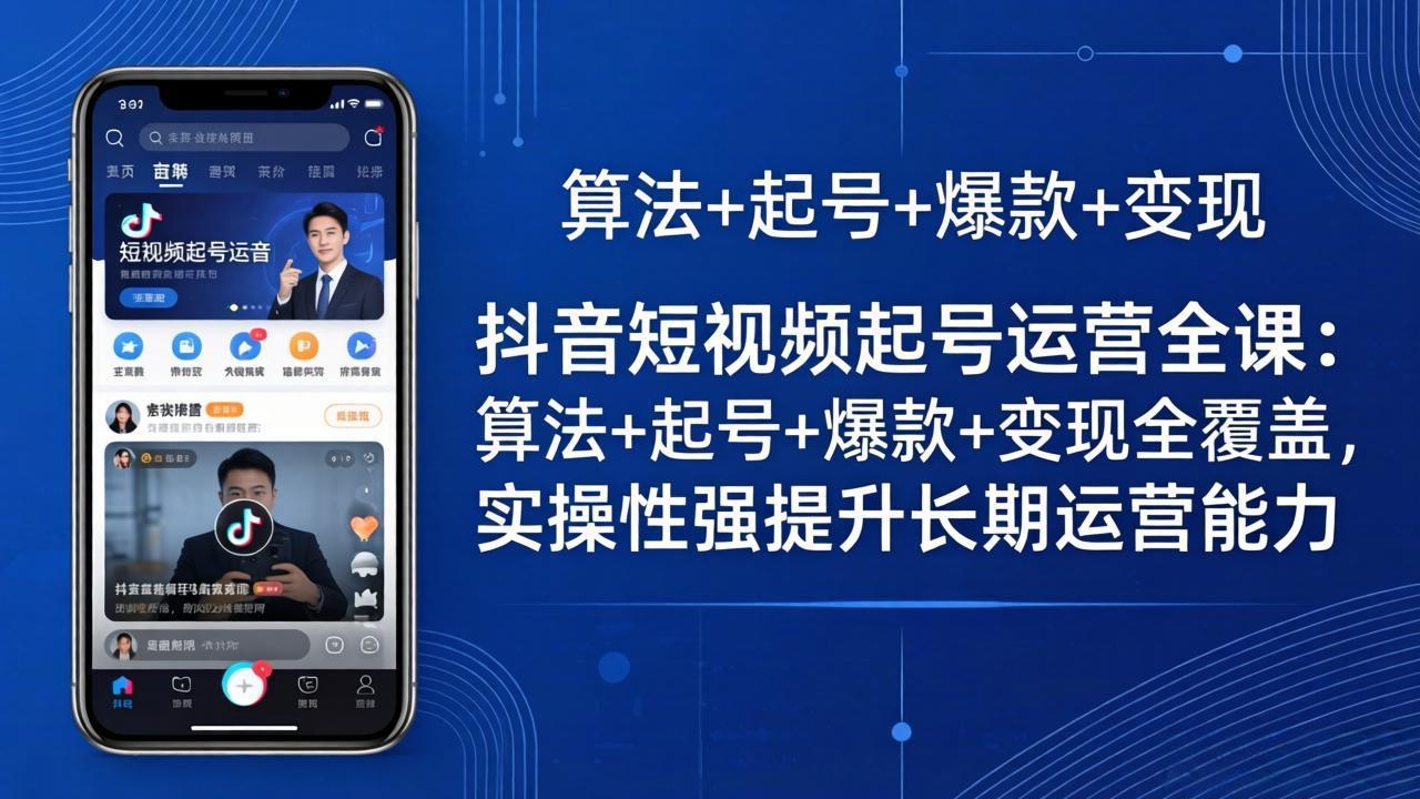 （18071期）抖音短视频起号运营全课：算法+起号+爆款+变现全覆盖，实操性强提升长期运营能力_豪客资源创业项目网-豪客资源_豪客资源库