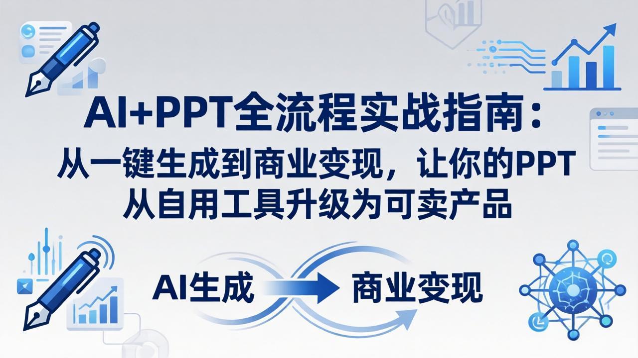 （18142期）AI+PPT全流程实战指南-更新4月21：从一键生成到商业变现，让你的PPT从自用工具升级为可卖产品_豪客资源创业项目网-豪客资源_豪客资源库
