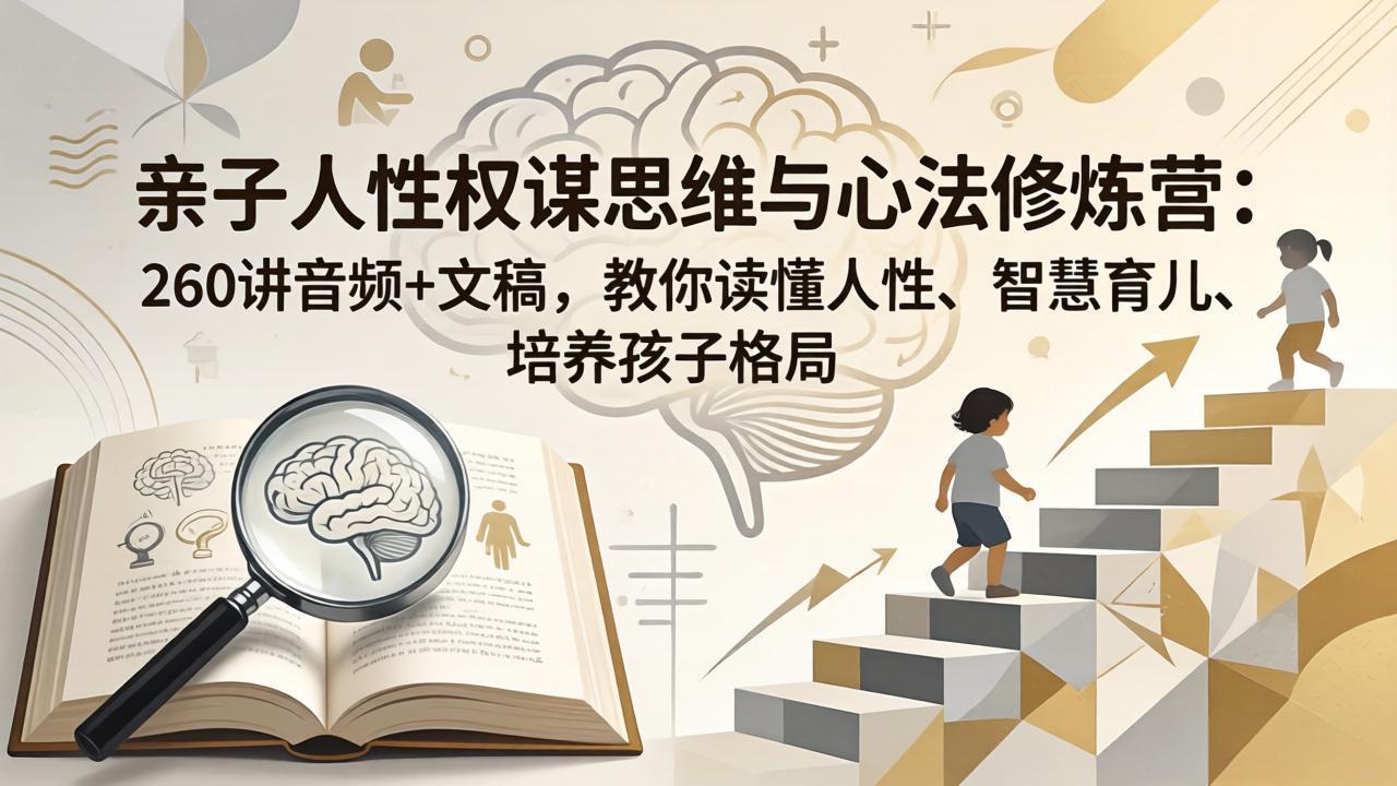 （18076期）亲子人性权谋思维与心法修炼营：260讲音频+文稿，教你读懂人性、智慧育儿、培养孩子格局_豪客资源创业项目网-豪客资源_豪客资源库