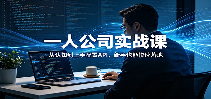 一人公司实战课：从认知到上手配置API，新手也能快速落地_豪客资源创业网-豪客资源_豪客资源库