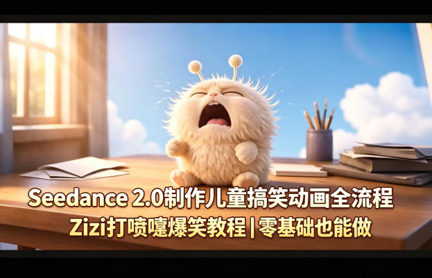 Seedance 2.0制作儿童搞笑动画全流程Zizi打喷嚏爆笑教程｜零基础也能做——豪客资源创业项目网-豪客资源_豪客资源库